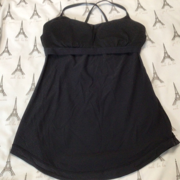 Lululemon Atma Tank Top Shelf Bra Size 8 Black - Picture 9 of 12